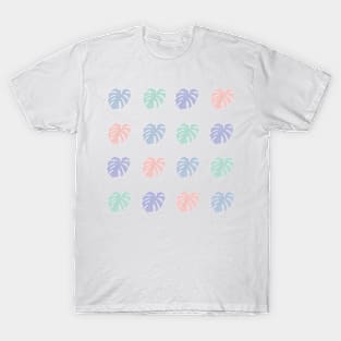 Pastel Monstera Deliciosa Leaves T-Shirt